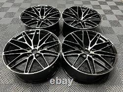 21 x4 New Porsche Macan Spyder Style Alloy Wheels Gloss Black Polished 9J 10J