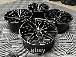 21 x4 New Porsche Macan Spyder Style Alloy Wheels Gloss Black Polished 9J 10J