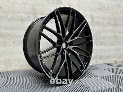 21 x4 New Porsche Macan Spyder Style Alloy Wheels Gloss Black Polished 9J 10J