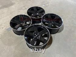 21 x4 New Porsche Macan Turbo Style Alloy Wheels Gloss Black Polished Lip 5x112