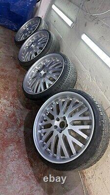 22 5x120 Khan style Alloy Wheels BMW 5 6 7 Series, VW Transporter T5 T6