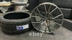 22 Audi SQ7 style alloy wheels Satin Grey/Pol 5x112 + 285/35/22 tyres Q7 4M