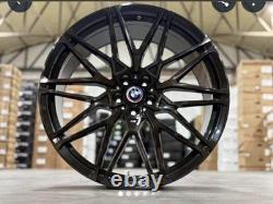 22' BMW G05 X5 X6 M Style Alloy Wheels Gloss Black Staggered Rims