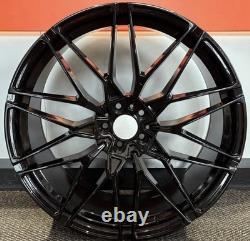 22' BMW G05 X5 X6 M Style Alloy Wheels Gloss Black Staggered Rims
