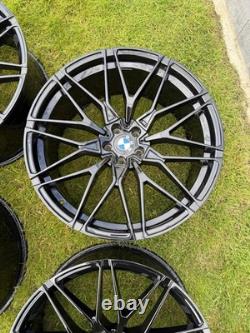 22' BMW G05 X5 X6 M Style Alloy Wheels Gloss Black Staggered Rims