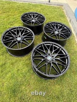 22' BMW G05 X5 X6 M Style Alloy Wheels Gloss Black Staggered Rims