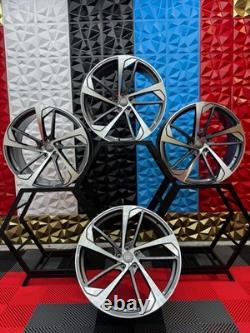 22 Brand New Audi Trapezoid Style Alloy Wheels 5x112 Audi Q7 Sq7 Q5 Rs5