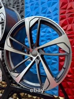 22 Brand New Audi Trapezoid Style Alloy Wheels 5x112 Audi Q7 Sq7 Q5 Rs5