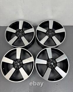 22 Land Rover Defender Style Alloy Wheels 5098 Diamond Cut Gloss Black 111
