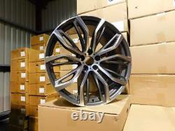 22 New X5 X6 375M Style Alloy Wheels Gun Metal Machined BMW E70 E71 F15 F16