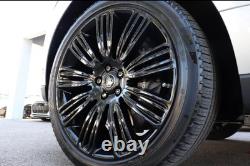 22 Range Rover 9012 Style Alloy Wheels Gloss Black Range Rover Sport/vogue 115