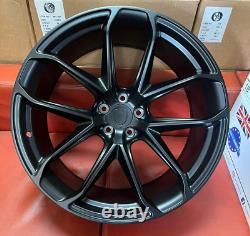 22 Turbo Gt Style Alloy Wheels To Fit Porsche Cayenne Satin Black