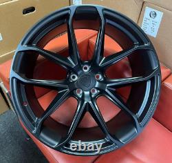 22 Turbo Gt Style Alloy Wheels To Fit Porsche Cayenne Satin Black