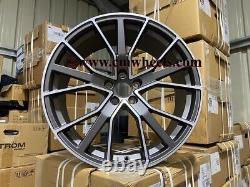 22 X4 RS6 Performance Style Alloy Wheels Gun Metal Machined Audi Q7 SQ7 5x112