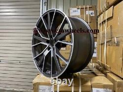 22 X4 RS6 Performance Style Alloy Wheels Gun Metal Machined Audi Q7 SQ7 5x112