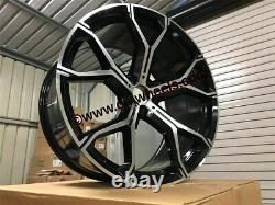 22 X5 X6 741M Style Alloys Wheels Gloss Black Machined BMW E70 E71 F15 F16 F85