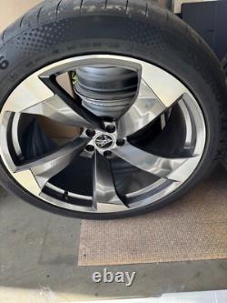 22 X 10.5j Audi Rotor Style Alloy Wheels C/w Continental Contisilent 285/40x22