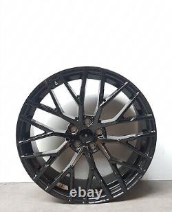 22 inch Audi SQ7/Q7 New Gloss Black R8 Sport style Alloy Wheels &Tyres x4 Cheap