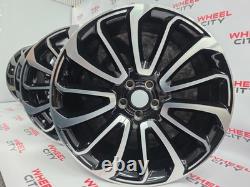22 inch Land /Range Rover Turbine Style Black polished Alloy Wheels x4Brand new