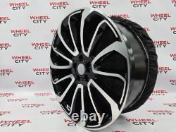 22 inch Land /Range Rover Turbine Style Black polished Alloy Wheels x4Brand new