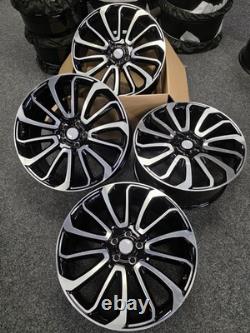 22 inch Land /Range Rover Turbine Style Black polished Alloy Wheels x4Brand new