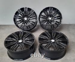 22 inch Range Rover Sport SVR 9007 Style Alloy Wheels Gloss Black New x4