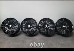 22 inch Range Rover Sport Style Alloy Wheels Gloss Black New x4