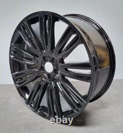22 inch Range Rover Sport Style Alloy Wheels Gloss Black New x4