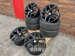 23 Range Rover 2009-2025 Bmf Sport Style Alloy Wheels Gloss Black & Tyres Disco