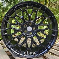 23 TW Spider Style Alloy Wheels Black 5x120 fits Range Rover Vogue Sport