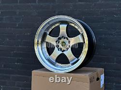 4X 18 5X114.3 Meister S1 style deep dish alloy wheels for Lexus Nissan Honda