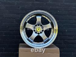 4X 18 5X114.3 Meister S1 style deep dish alloy wheels for Lexus Nissan Honda