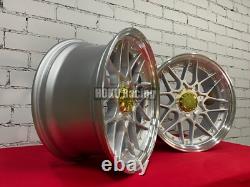 4X 18 5X120 HAXER HX025 RS style deep dish alloy wheels for BMW E36 E46 E90