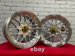 4X 18 5X120 HAXER HX025 RS style deep dish alloy wheels for BMW E36 E46 E90