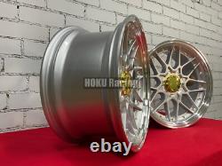 4X 18 5X120 HAXER HX025 RS style deep dish alloy wheels for BMW E36 E46 E90