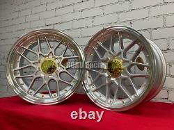 4X 18 5X120 HAXER HX025 RS style deep dish alloy wheels for BMW E36 E46 E90
