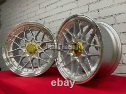 4X 18 5X120 HAXER HX025 RS style deep dish alloy wheels for BMW E36 E46 E90