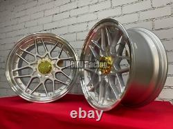 4X 18 5X120 HAXER HX025 RS style deep dish alloy wheels for BMW E36 E46 E90