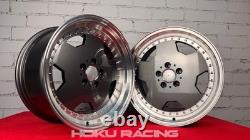 4X 18 AERO PERFORMA25 AMG style alloy wheels MONOBLOCK grey for Mercedes 5x112