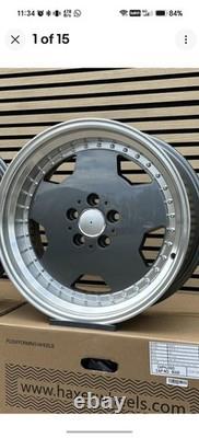 4X 18 AERO PERFORMA25 AMG style alloy wheels MONOBLOCK grey for Mercedes 5x112