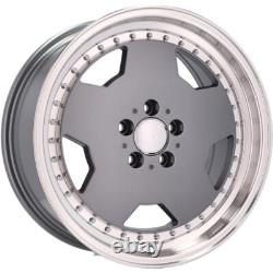 4X 18 AERO PERFORMA25 AMG style alloy wheels MONOBLOCK grey for Mercedes 5x112