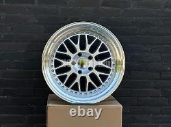 4X 19 LM style deep dish alloy wheels 9.5J + 11J for BMW E34 E38 E39 E60 E61