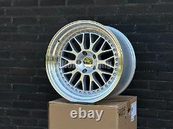 4X 19 LM style deep dish alloy wheels 9.5J + 11J for BMW E34 E38 E39 E60 E61