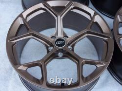 4 Gold Matt 21 RS Style Alloy Wheels Fitment For Audi A3 A4 A5 A6 A7 A8 TT Q5