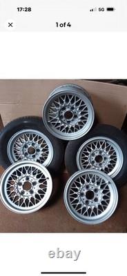4 X 15 Bmw Style 5 E34 E28 E24 E36 BBS 5x120 Alloy Wheels 1179774 Cross Spoke