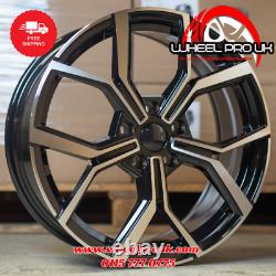4 x 17 2022 Polo GTI Style Alloy Wheels Black / Pol to fit VW Polo (5x100)