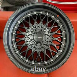 4 x 17 BBS RS STYLE ALLOY WHEELS TO FIT FORD FIESTA FOCUS 4X100/108 MATT BLACK