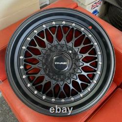 4 x 17 BBS RS STYLE ALLOY WHEELS TO FIT FORD FIESTA FOCUS 4X100/108 MATT BLACK