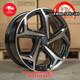 4 X 17 Bonneville Style Alloy Wheels Black/pol To Fit Audi A3 (5x112)
