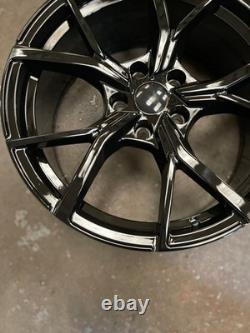 4 x 18 ESTORIL RS3 Style Alloy Wheels Gloss Black to fit Audi A3 5x112